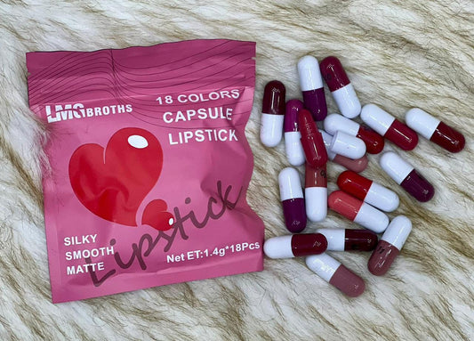 18 Pcs Mini Lipstick Set with Pouch – Long-Lasting Travel-Friendly Multi-Shade Kit JZCosmetics.com