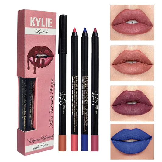 Kylie 4pcs Lipstick & Lip Liner Set