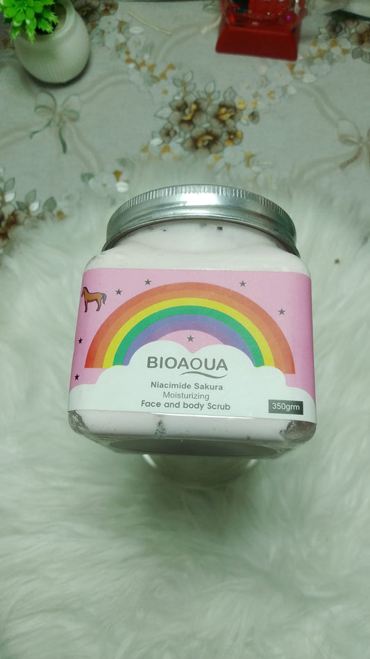 Bioaqua Rainbow Niacinamide Sakura Face & Body Scrub 350g JZCosmetics.com
