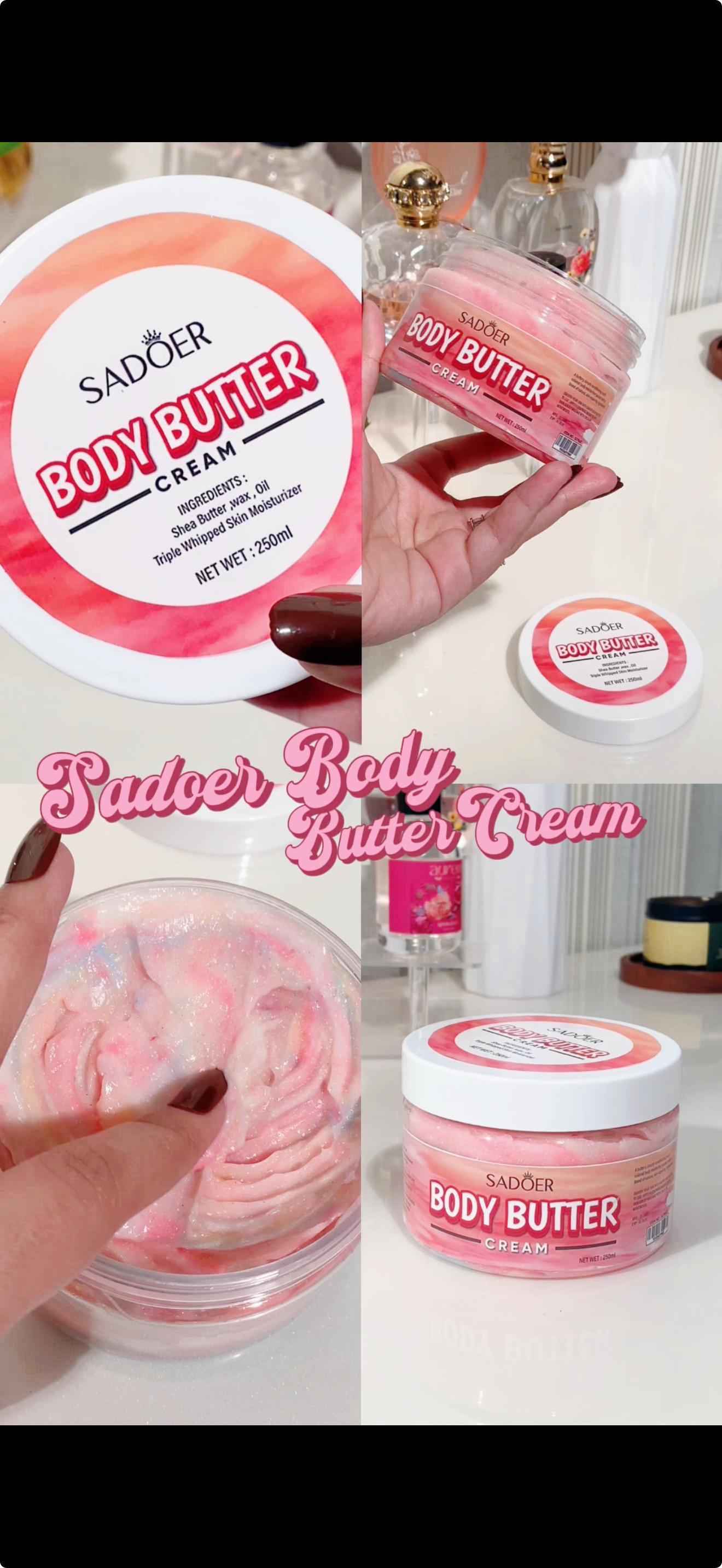 Body Butter Triple Whipped Cream 250ml – Deep Moisturizing, Nourishing & Skin Softening Body Cream JZCosmetics.com