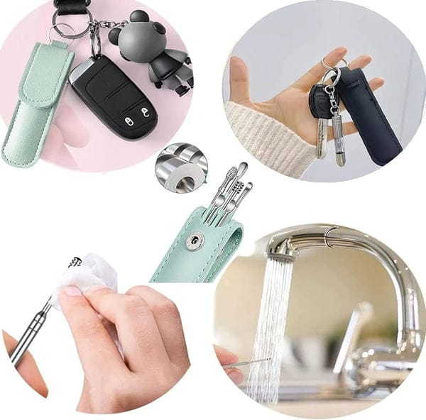 Ear Wax Cleaning Kit 6 Pcs – Stainless Steel Ear Pick Set JZCosmetics.com