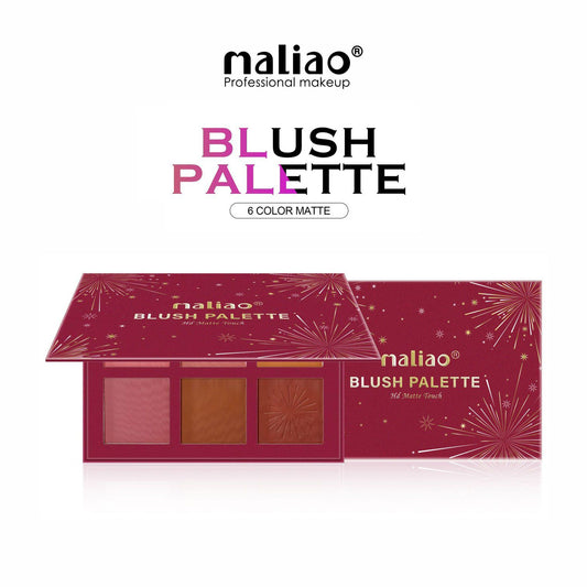 Maliao HD Blush Palette 6 Color Matte Touch JZCosmetics.com