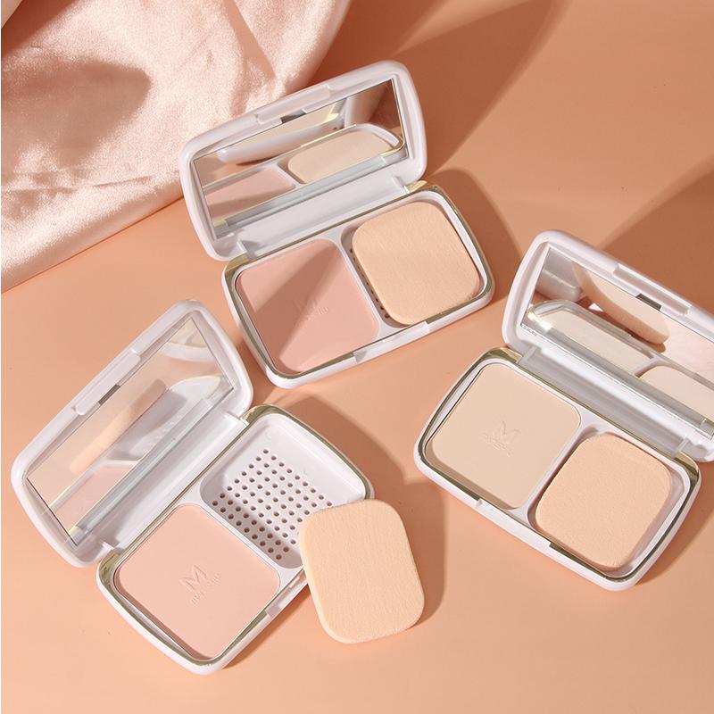 Mansly Face Powder 3 Shades – Matte Long-Lasting Oil Control Compact Powder JZCosmetics.com