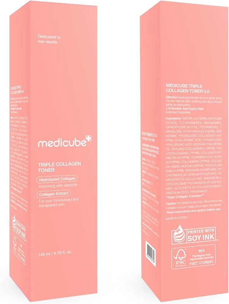 Medicube Triple Collagen Toner 140ml – Hydrating & Firming Korean Skincare Toner JZCosmetics.com
