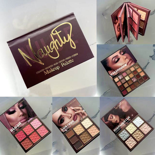 Naughty 4-Fold All-in-One Makeup Palette – Eyeshadow, Blush, Highlighter & Contour Kit JZCosmetics.com
