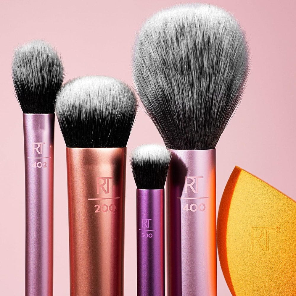 Real Techniques Everyday Essentials Brush Set with Sponge – Makeup Tools Kit JZCosmetics.com