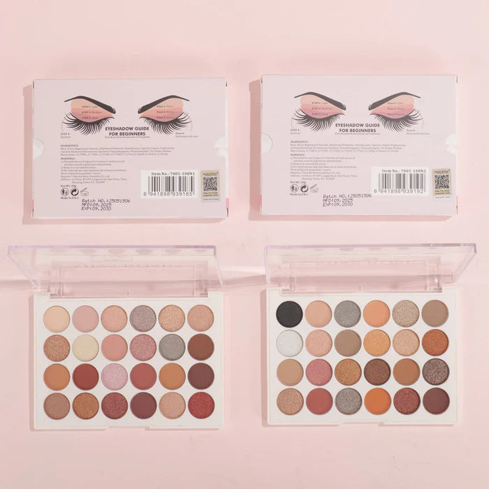 Miss Rose 24 Color Small Round Pearl Eyeshadow Palette