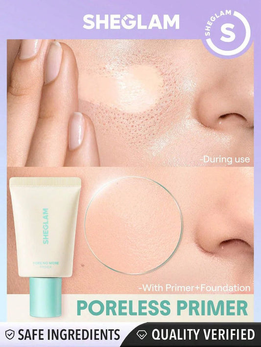 Sheglam Pore No More Makeup Primer | Pore-Blurring, Oil-Control & Matte Finish Primer | Smooth Base for Long-Lasting Makeup JZCosmetics.com