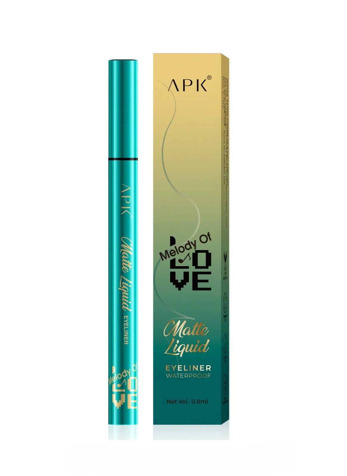 APK Melody of Love Liquid Eyeliner | Ultra-Black • Smudge-Proof • Waterproof • Long-Lasting Precision Tip JZ Cosmetics