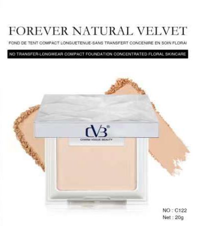 CVB Forever Natural Velvet Compact 20g (Shade C122) – Long-Lasting Fond De Teint Powder | Smooth Matte Finish | Oil-Control & Lightweight Formula