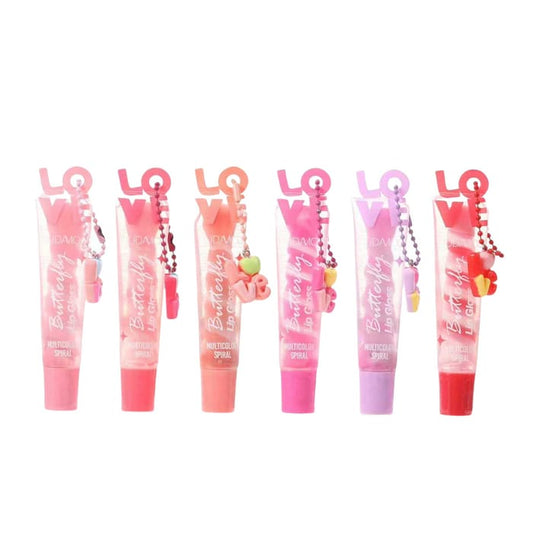 Huda Moji 6pcs Lip Gloss Set | Highly Pigmented, Shiny & Moisturizing Lip Gloss Collection | Smooth, Long-Lasting & Non-Sticky Formula