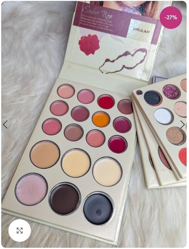 SHEGLAM Ember Rose 5-Fold Eyeshadow Palette – Highly Pigmented, Blendable Matte & Shimmer Shades | Perfect for Day & Night Looks
