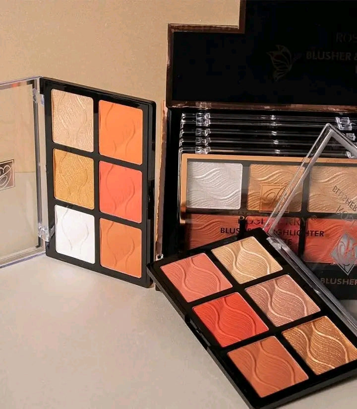 Rose Berry Blush & Highlighter 30g |Smooth, Pigmented & Long-Lasting Face Palette JZ Cosmetics