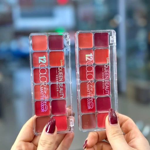 Love Queen 12-Color Lip Palette | Creamy Long-Lasting Lip Colors | Smooth, Blendable & Multi-Use Lip Palette