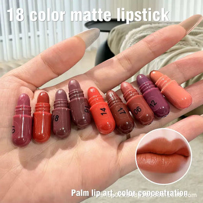 18 Pcs Mini Lipsticks Set with Pouch JZCosmetics.com