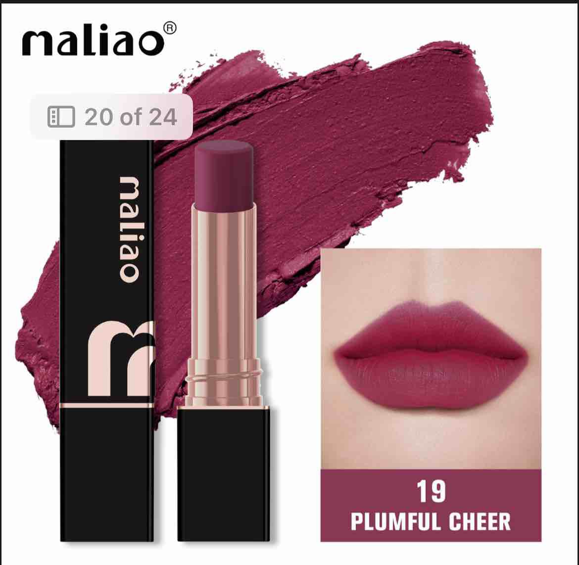 Maliao Super Non-Transfer Lipstick / Available in 24 Shades JZCosmetics.com