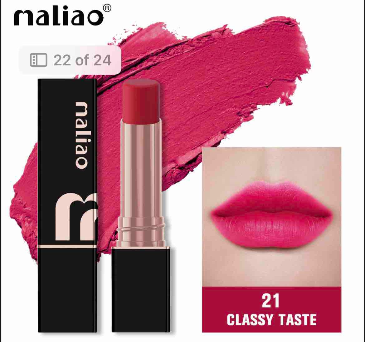 Maliao Super Non-Transfer Lipstick / Available in 24 Shades JZCosmetics.com