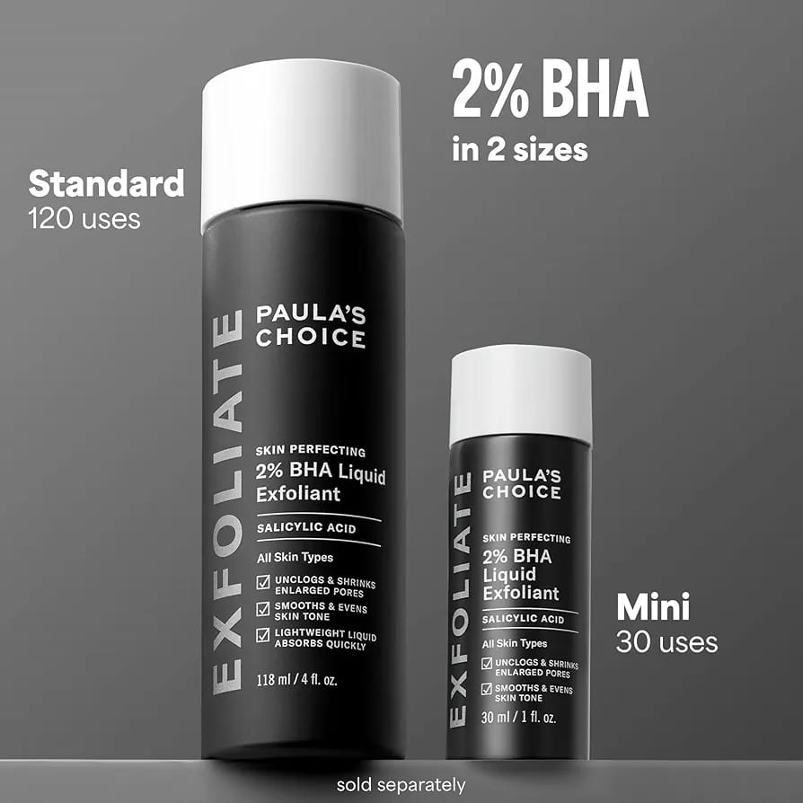 Paula's Choice 2% BHA Liquid Exfoliant 118ml – Salicylic Acid Leave-On Exfoliator for Blackheads, Pores & Smooth Skin JZCosmetics.com