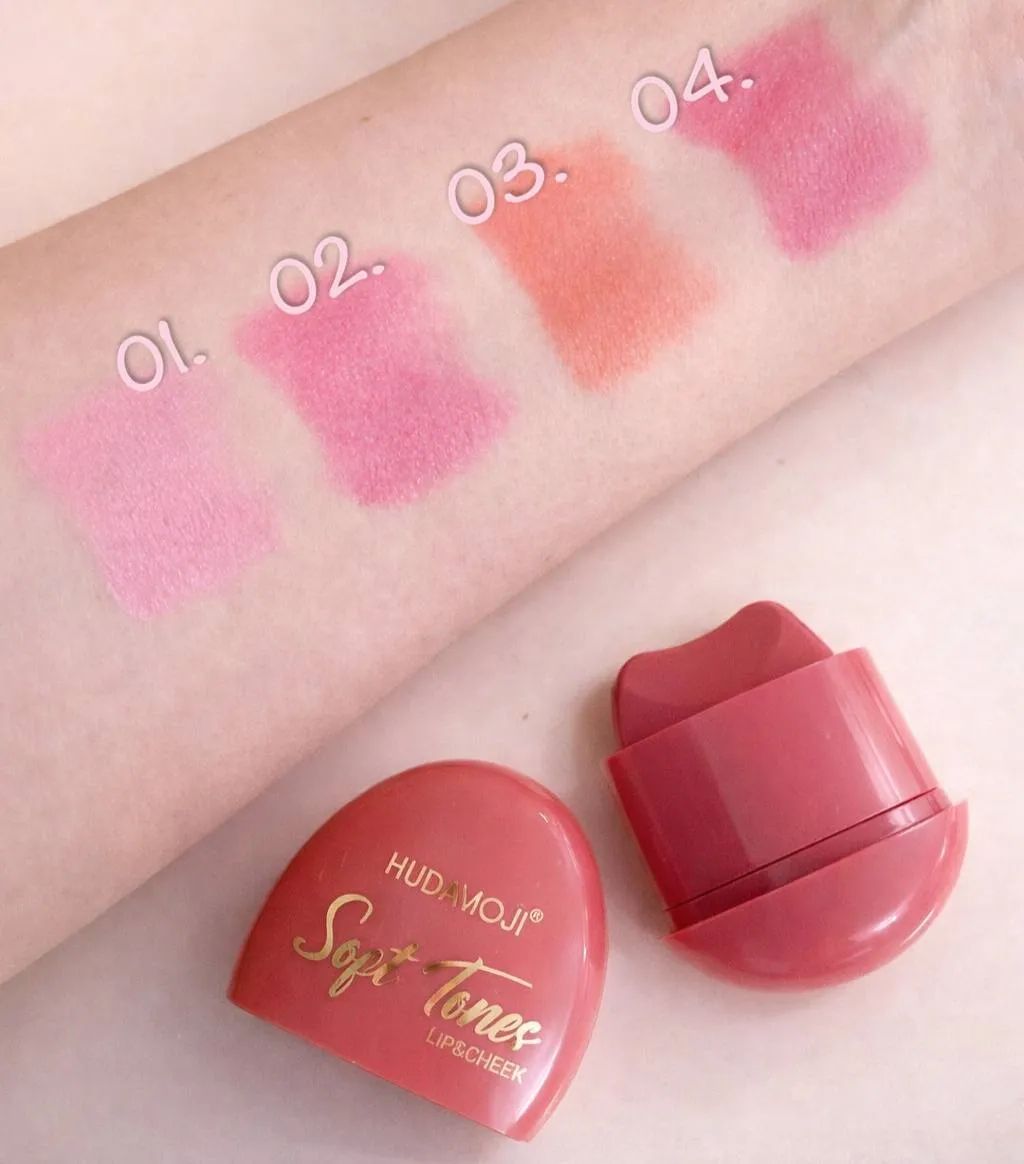 Huda Moji 4pcs Lip & Cheek Sticks | Multi-Use Creamy Tint | Smooth Blendable Formula JZCosmetics.com