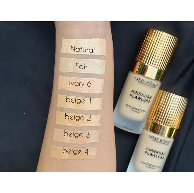 Miss Rose Airbrush Flawless Foundation – Smooth Full Coverage Makeup