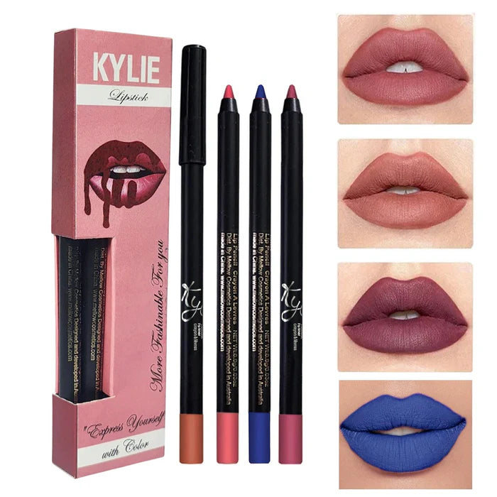 Kylie 4pcs Lipstick & Lip Liner Set