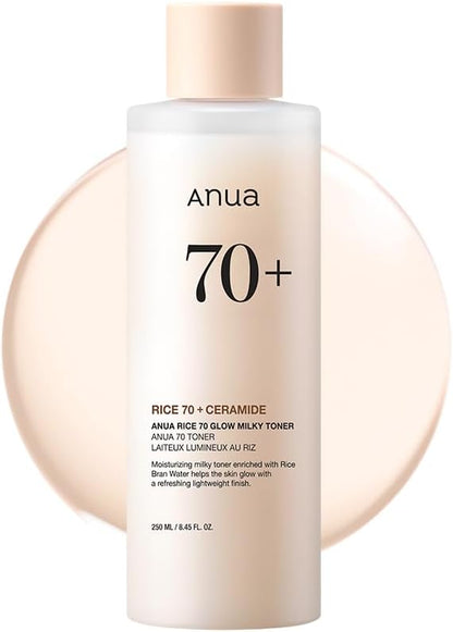 Anua Rice 70 Glow Milky Toner 250ml JZCosmetics.com