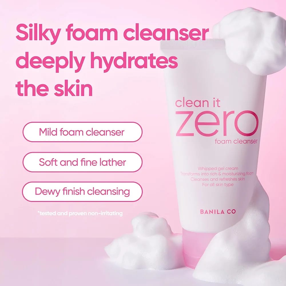 Banila Co Clean It Zero Foam Cleanser 150ml – Deep Cleansing & Brightening Face Wash JZCosmetics.com