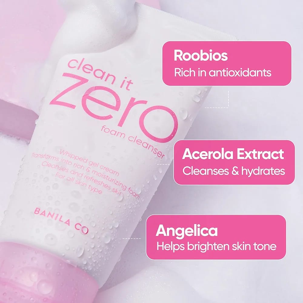 Banila Co Clean It Zero Foam Cleanser 150ml – Deep Cleansing & Brightening Face Wash JZCosmetics.com