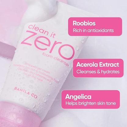 Banila Co Clean It Zero Foam Cleanser 150ml – Deep Cleansing & Brightening Face Wash JZCosmetics.com