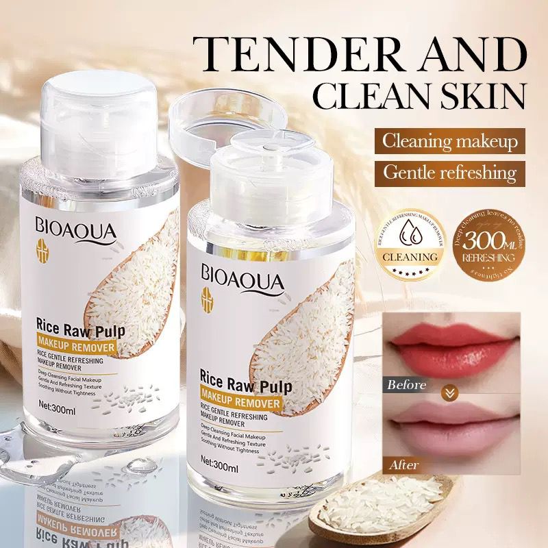 BIOAQUA Rice Raw Pulp Makeup Remover – 300ml JZCosmetics.com