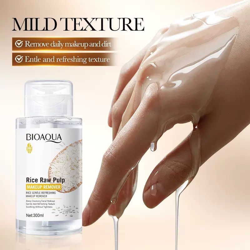 BIOAQUA Rice Raw Pulp Makeup Remover – 300ml JZCosmetics.com