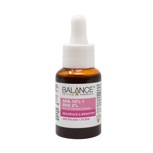 Balance Active Formula AHA 10% + BHA 2% Serum – Resurface & Brighten Solution | Exfoliating Face Serum for Smooth, Clear & Radiant Skin JZCosmetics.com