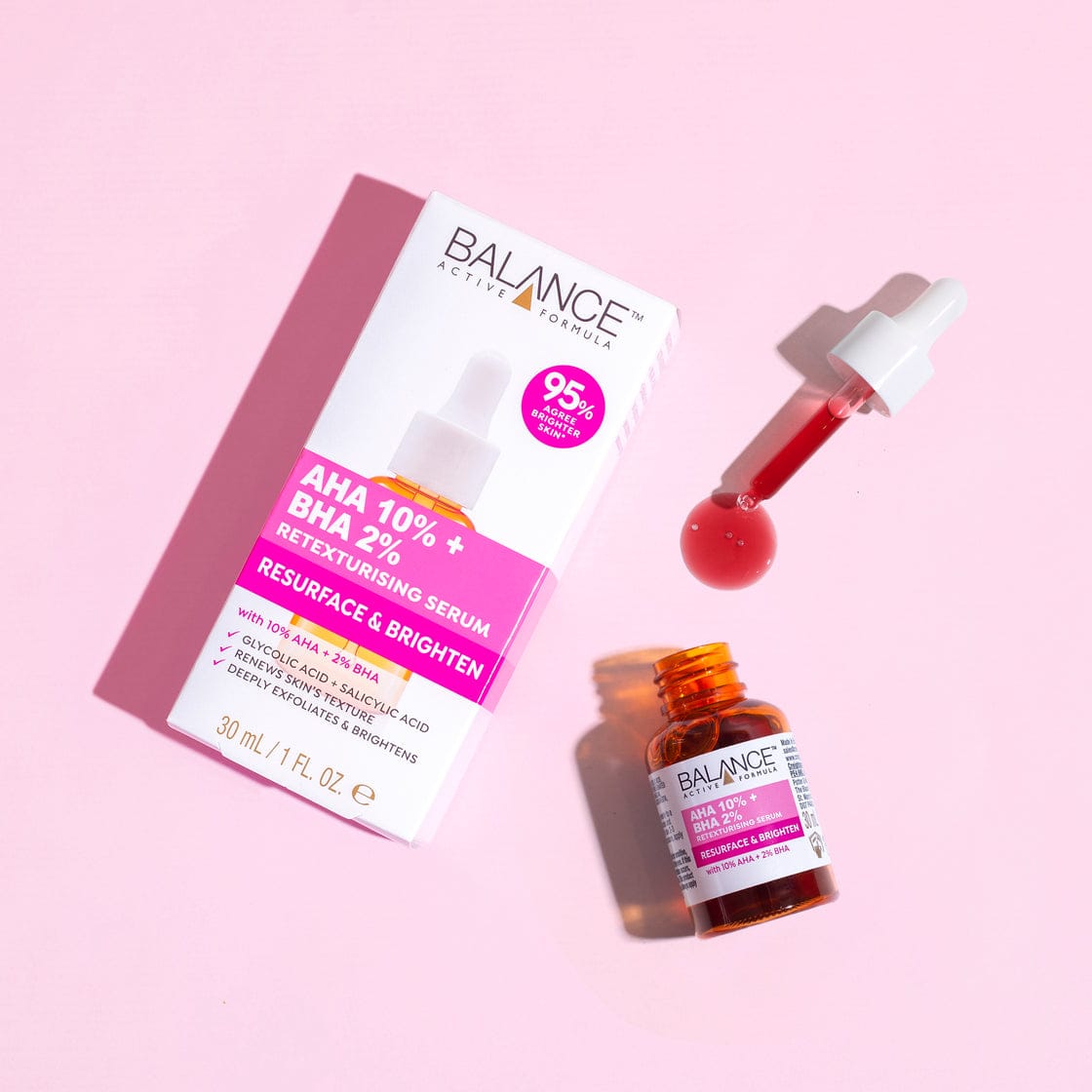 Balance Active Formula AHA 10% + BHA 2% Serum – Resurface & Brighten Solution | Exfoliating Face Serum for Smooth, Clear & Radiant Skin JZCosmetics.com