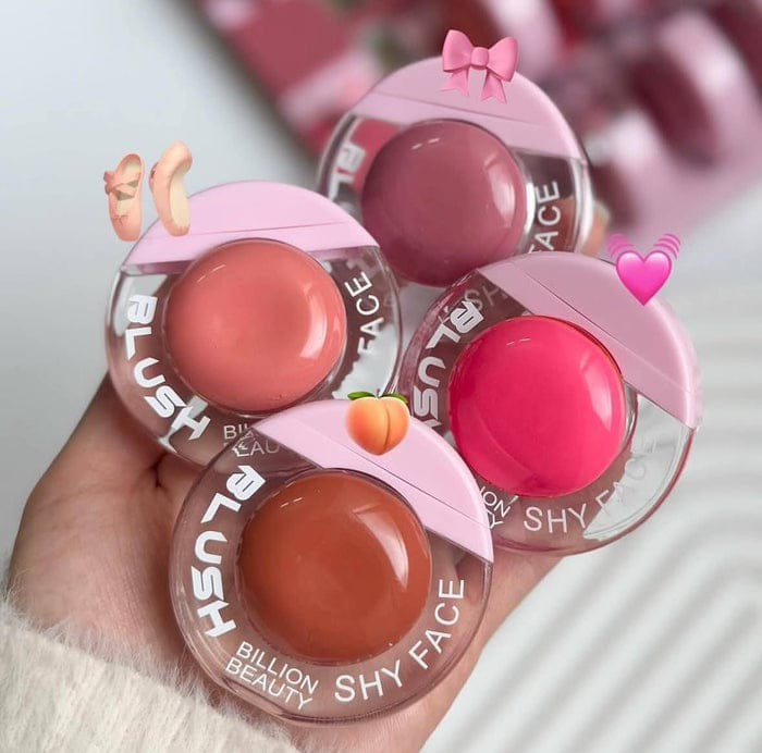 Billion Beauty 4pcs Liquid Blush Set | Dewy Glow, Long-Lasting Tint & Ultra-Blendable Cream Blusher Collection JZCosmetics.com