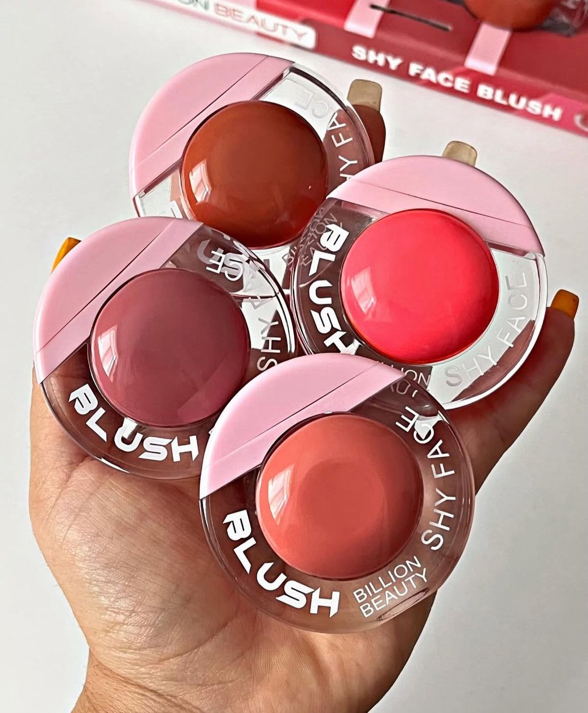 Billion Beauty 4pcs Liquid Blush Set | Dewy Glow, Long-Lasting Tint & Ultra-Blendable Cream Blusher Collection JZCosmetics.com