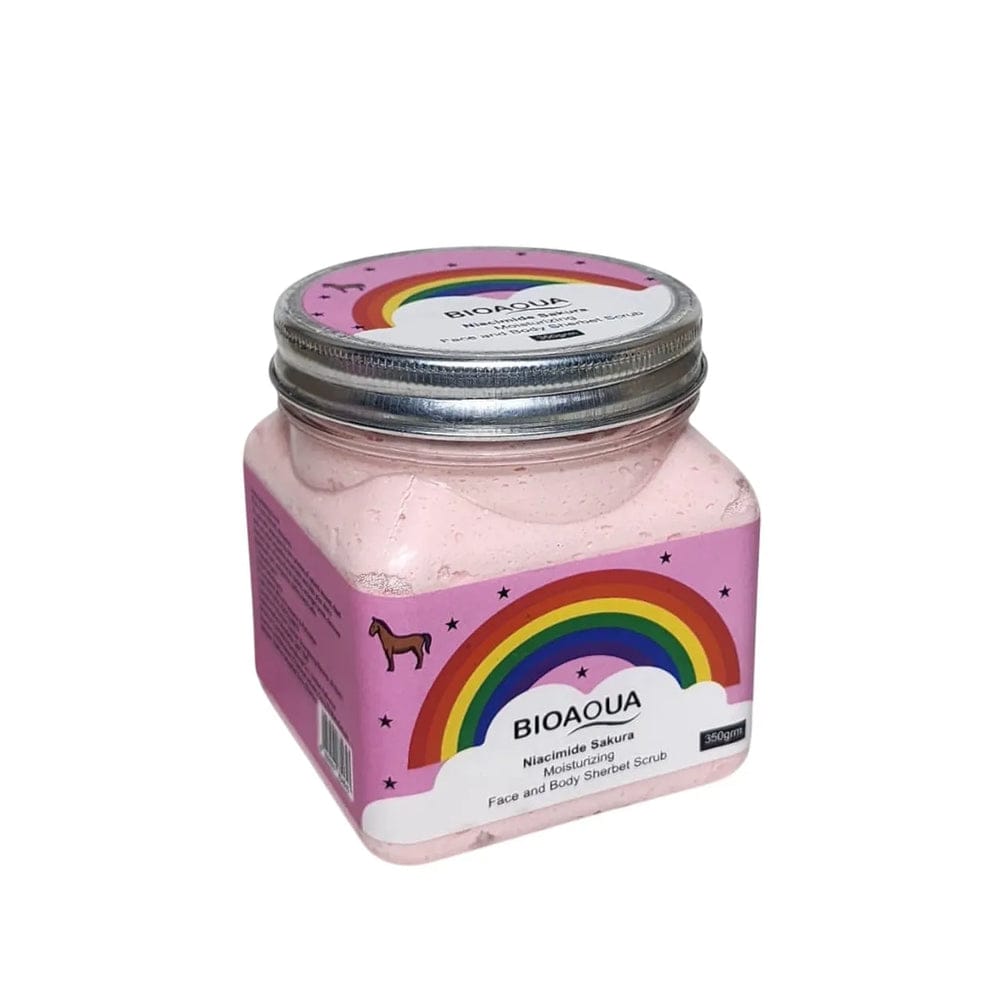 Bioaqua Rainbow Niacinamide Sakura Face & Body Scrub 350g JZCosmetics.com