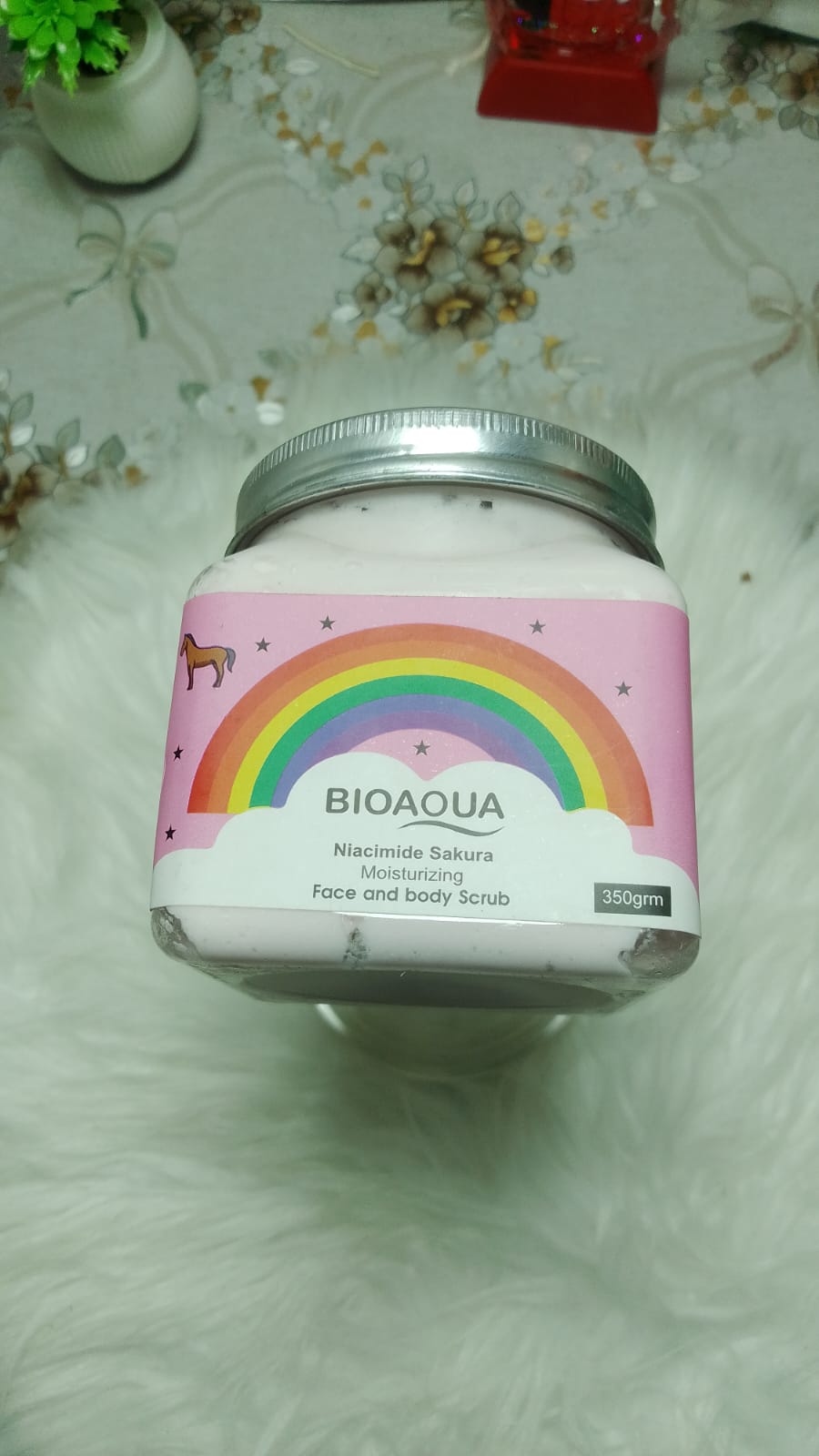 Bioaqua Rainbow Niacinamide Sakura Face & Body Scrub 350g JZCosmetics.com