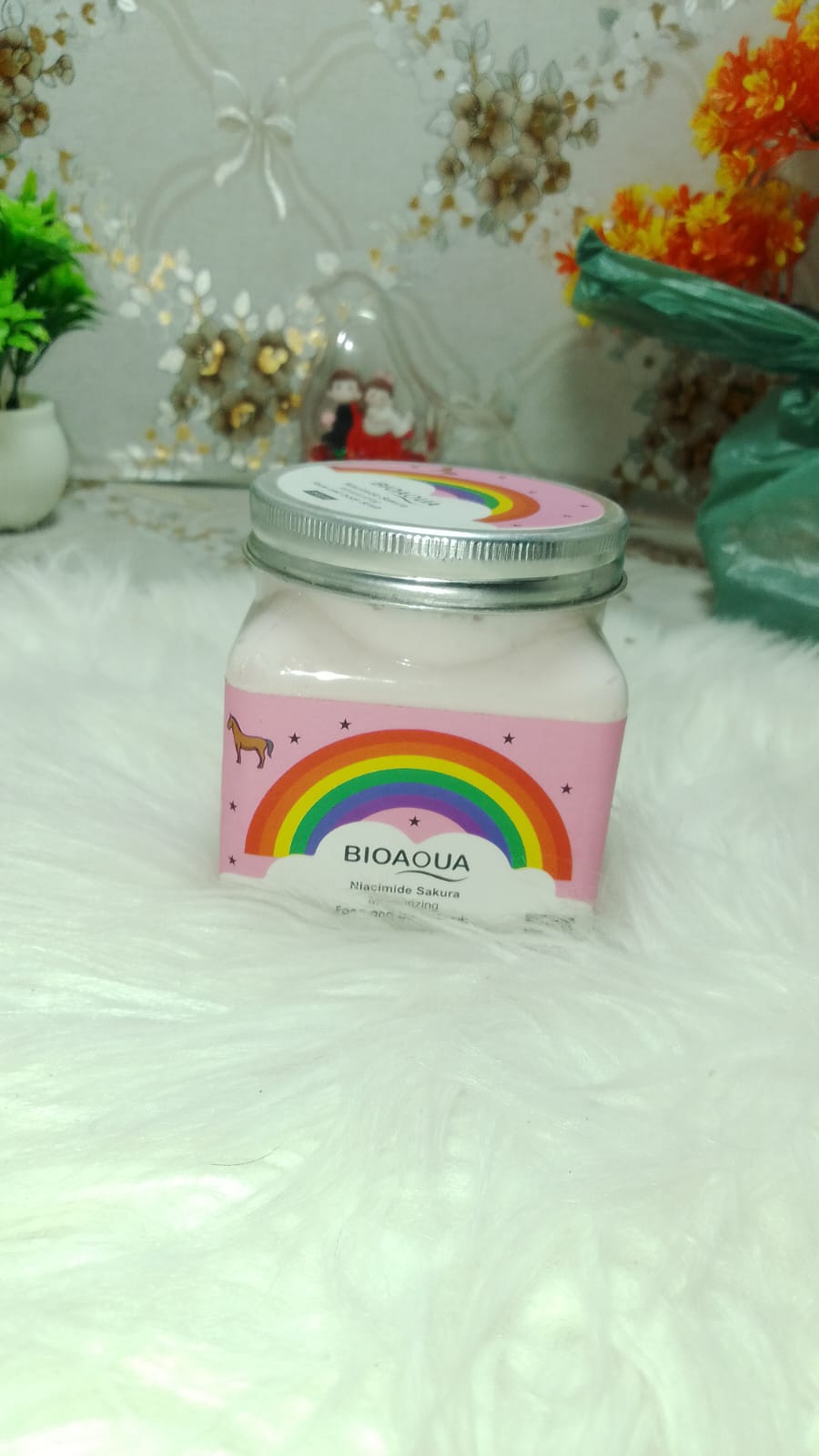 Bioaqua Rainbow Niacinamide Sakura Face & Body Scrub 350g JZCosmetics.com