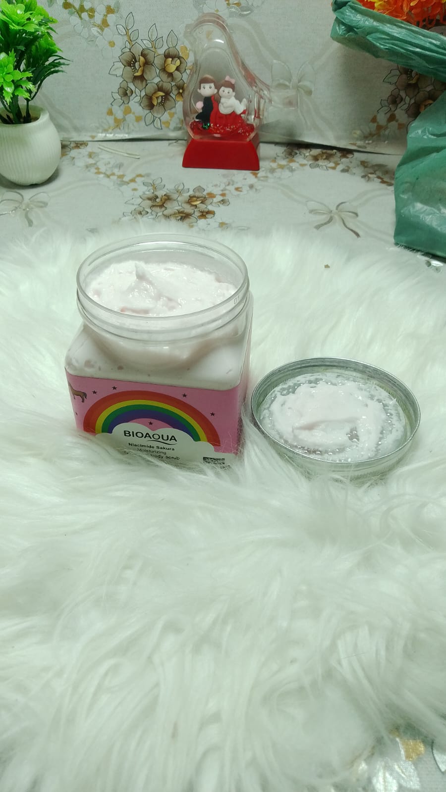 Bioaqua Rainbow Niacinamide Sakura Face & Body Scrub 350g JZCosmetics.com