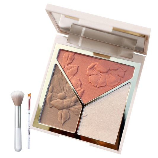 Blush + Highlighter + Contour 3-in-1 Palette – All-in-One Face Sculpting JZCosmetics.com