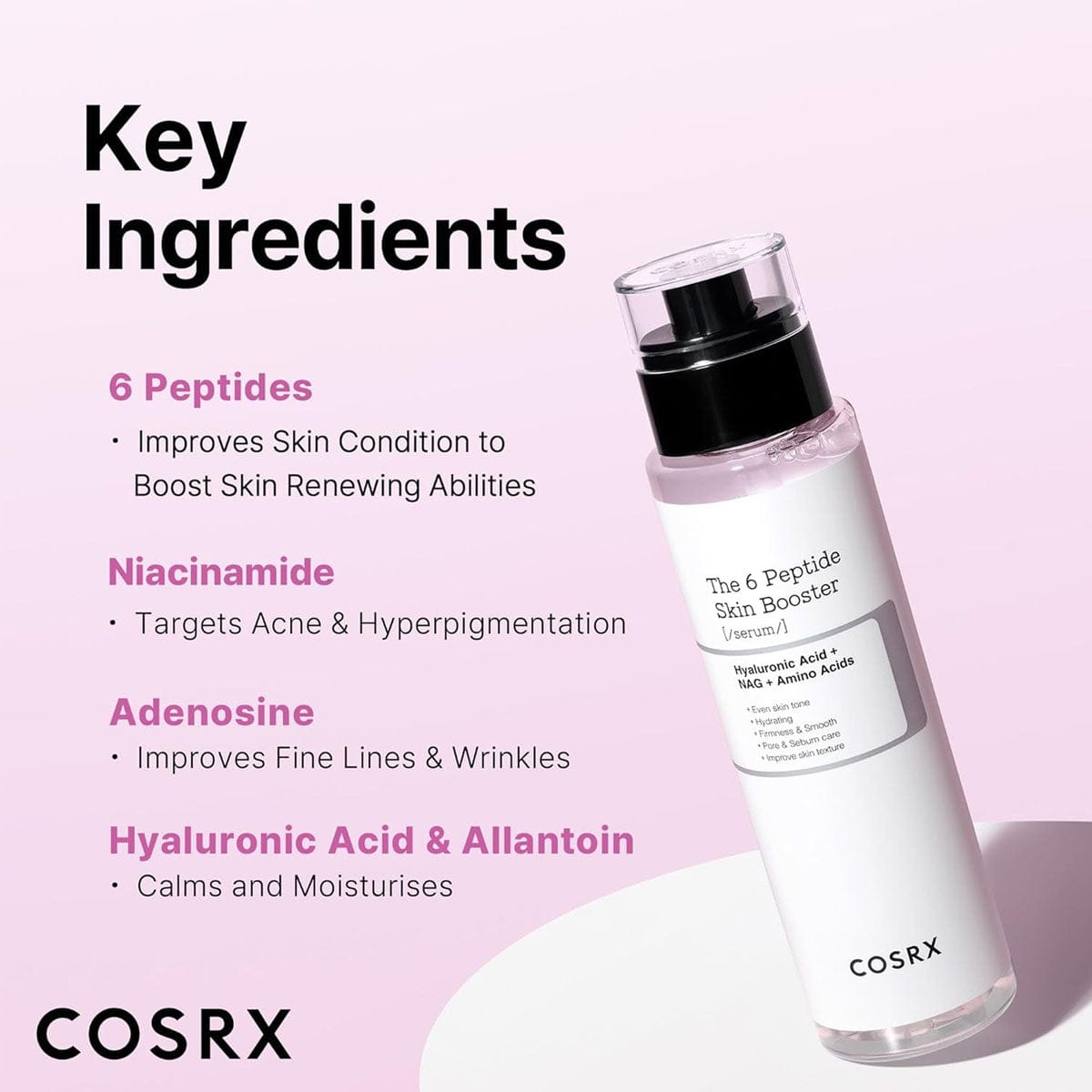 COSRX 6 Peptide Skin Booster 150ml – Hydrating Anti-Aging Serum JZCosmetics.com