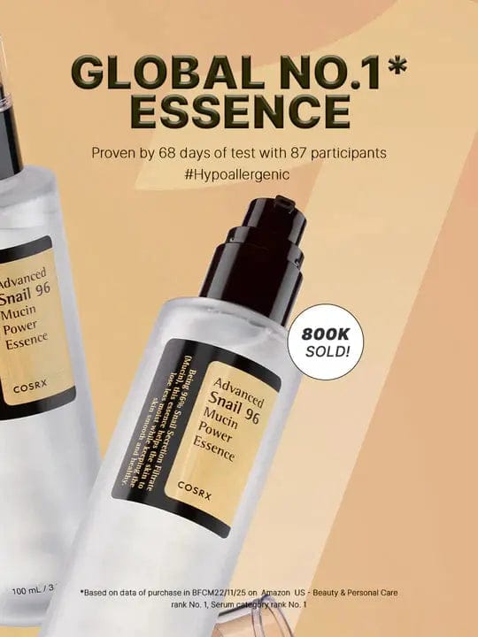 COSRX Advanced Snail 96 Mucin Power Essence 100ml – Hydrating, Repairing & Skin Barrier Care | Made in Korea JZCosmetics.com
