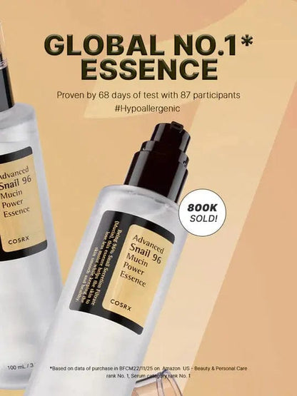 COSRX Advanced Snail 96 Mucin Power Essence 100ml – Hydrating, Repairing & Skin Barrier Care | Made in Korea JZCosmetics.com