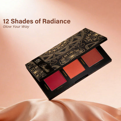 CVB Blusher Palette 12 Shades C226 JZCosmetics.com
