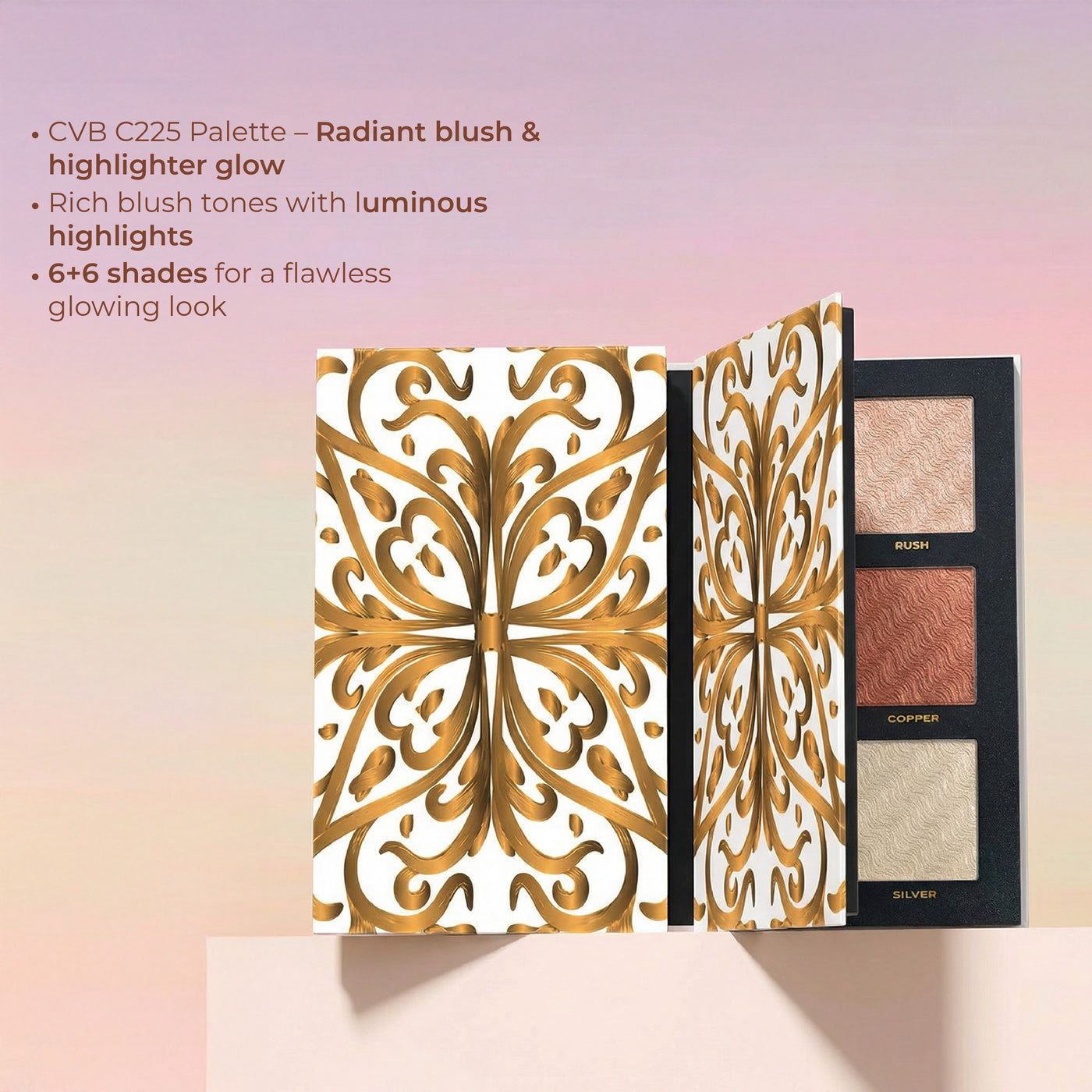 CVB Highlighter & Blusher Palette C225 JZCosmetics.com