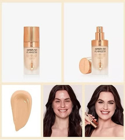 Charlotte Tilbury Airbrush Flawless Longwear Foundation 30ml – Full Coverage, Poreless Finish & 16H Wear JZCosmetics.com