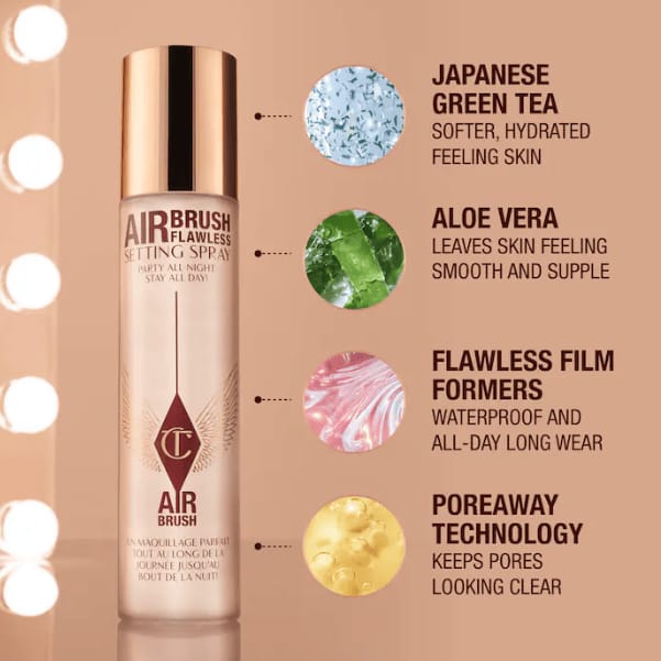 Charlotte Tilbury Airbrush Flawless Setting Spray 100ml – Long-Lasting Hydrating Makeup Setting Mist | Made in Italy JZCosmetics.com