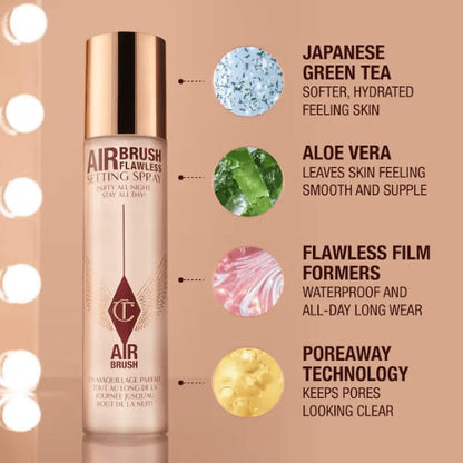 Charlotte Tilbury Airbrush Flawless Setting Spray 100ml – Long-Lasting Hydrating Makeup Setting Mist | Made in Italy JZCosmetics.com