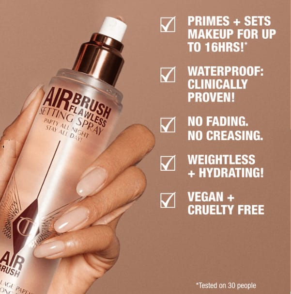 Charlotte Tilbury Airbrush Flawless Setting Spray 100ml – Long-Lasting Hydrating Makeup Setting Mist | Made in Italy JZCosmetics.com