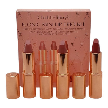 Charlotte Tilbury Iconic Mini Lip Trio Kit – 3-Piece Luxury Lipstick Set | Creamy, Long-Lasting & Travel Friendly JZCosmetics.com